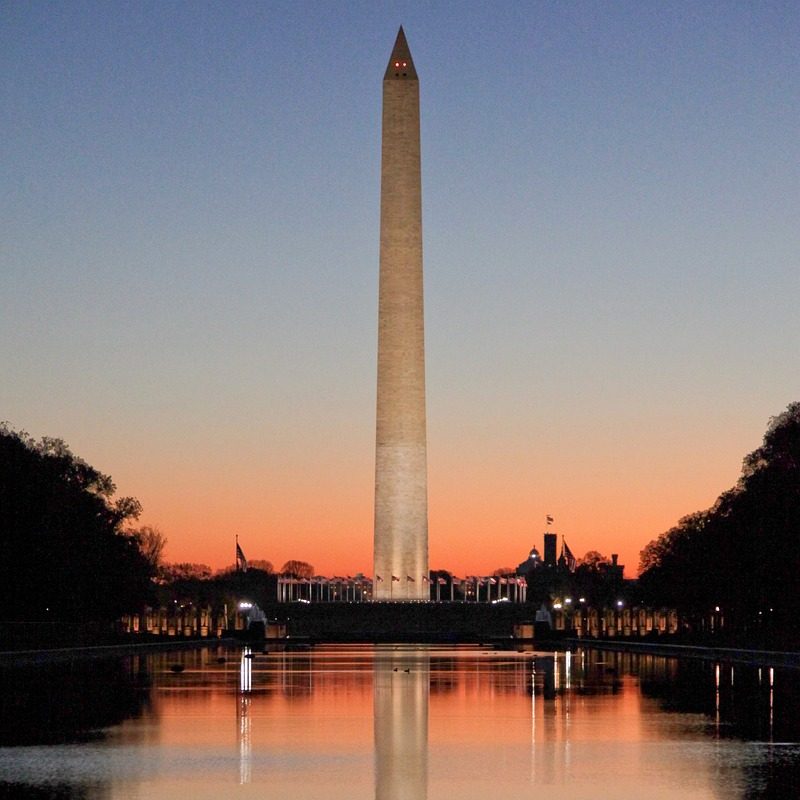 sunrise, washington monument, washington dc